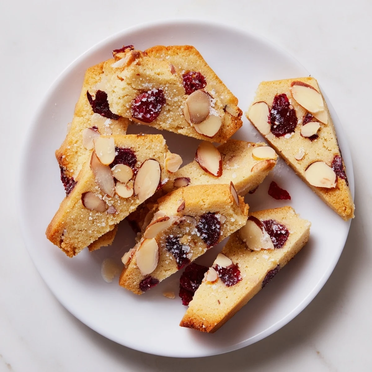 Warm, golden Cherry Almond Shortbread Wedges, perfectly baked with a buttery, crumbly texture.