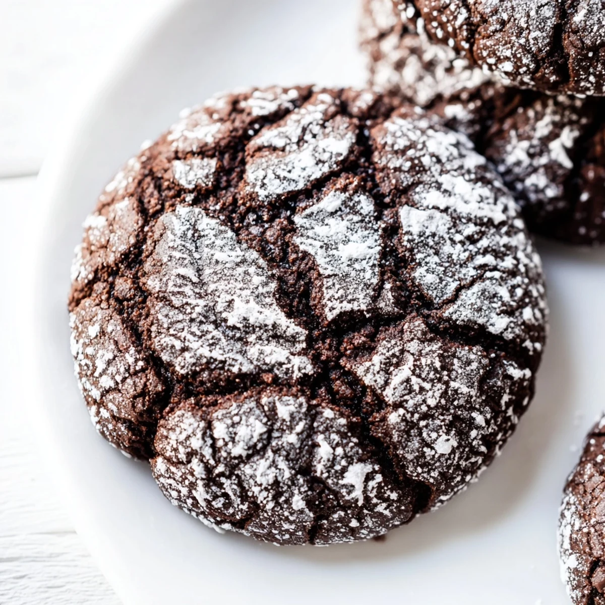 These homemade Simple Chocolate Crinkle Cookies have a tempting look, perfect for sharing and satisfying cravings everywhere.