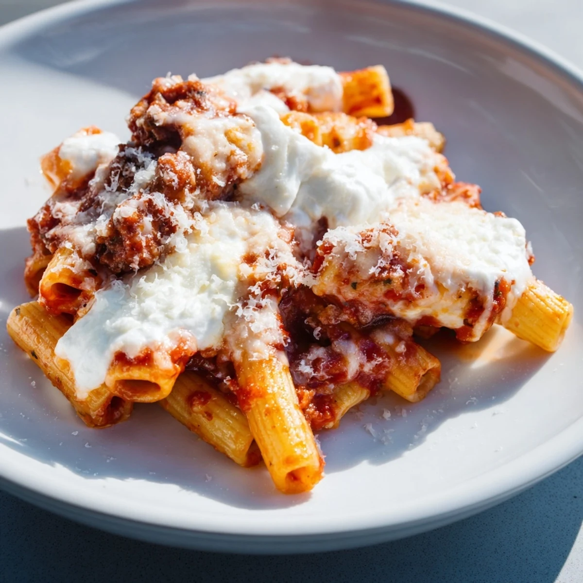 Imagine the aroma! This Slow Cooker Baked Ziti is wonderfully comforting and cooked to tender perfection.