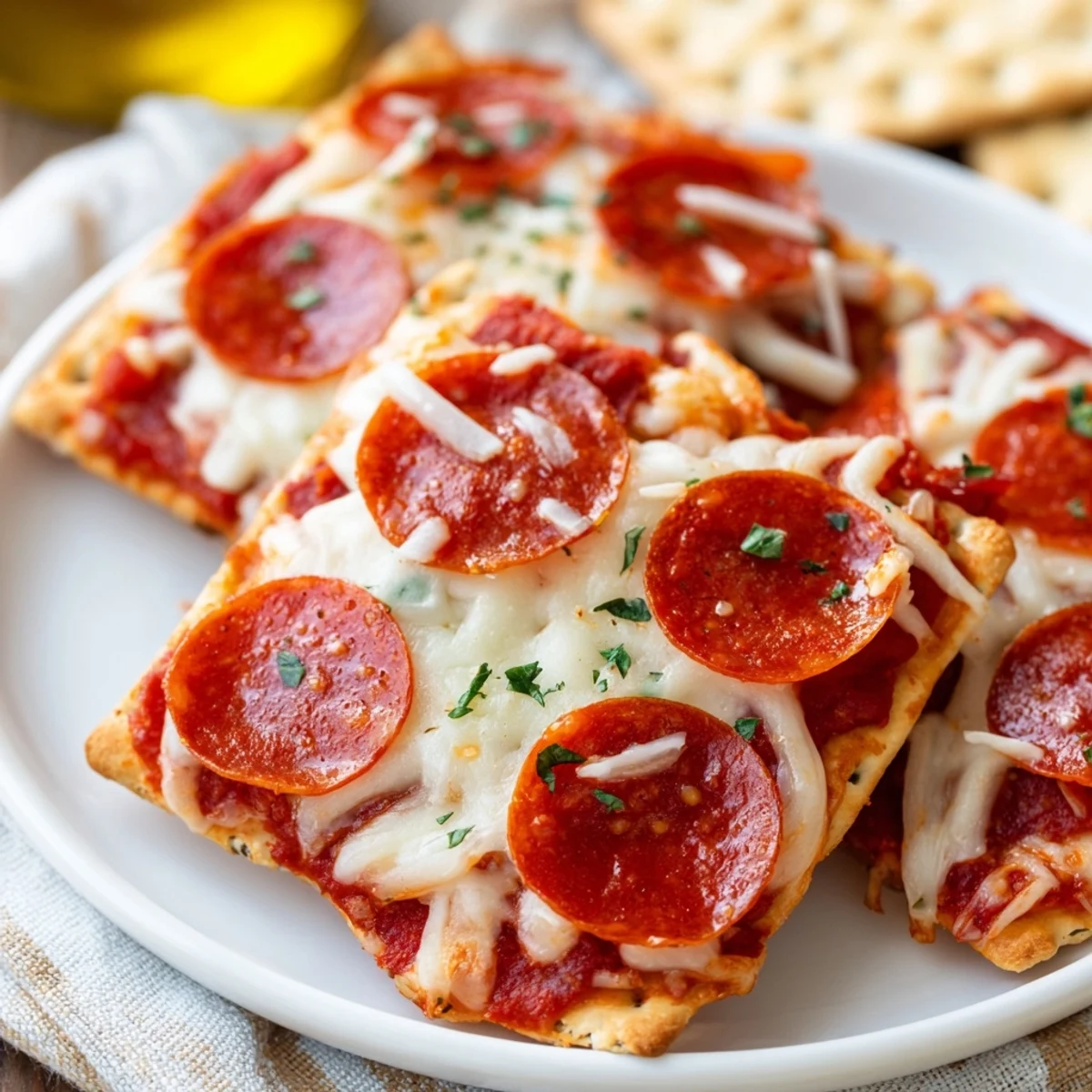 Warm, cheesy Pepperoni Bites offer a delightful combination of textures perfect for snacking.