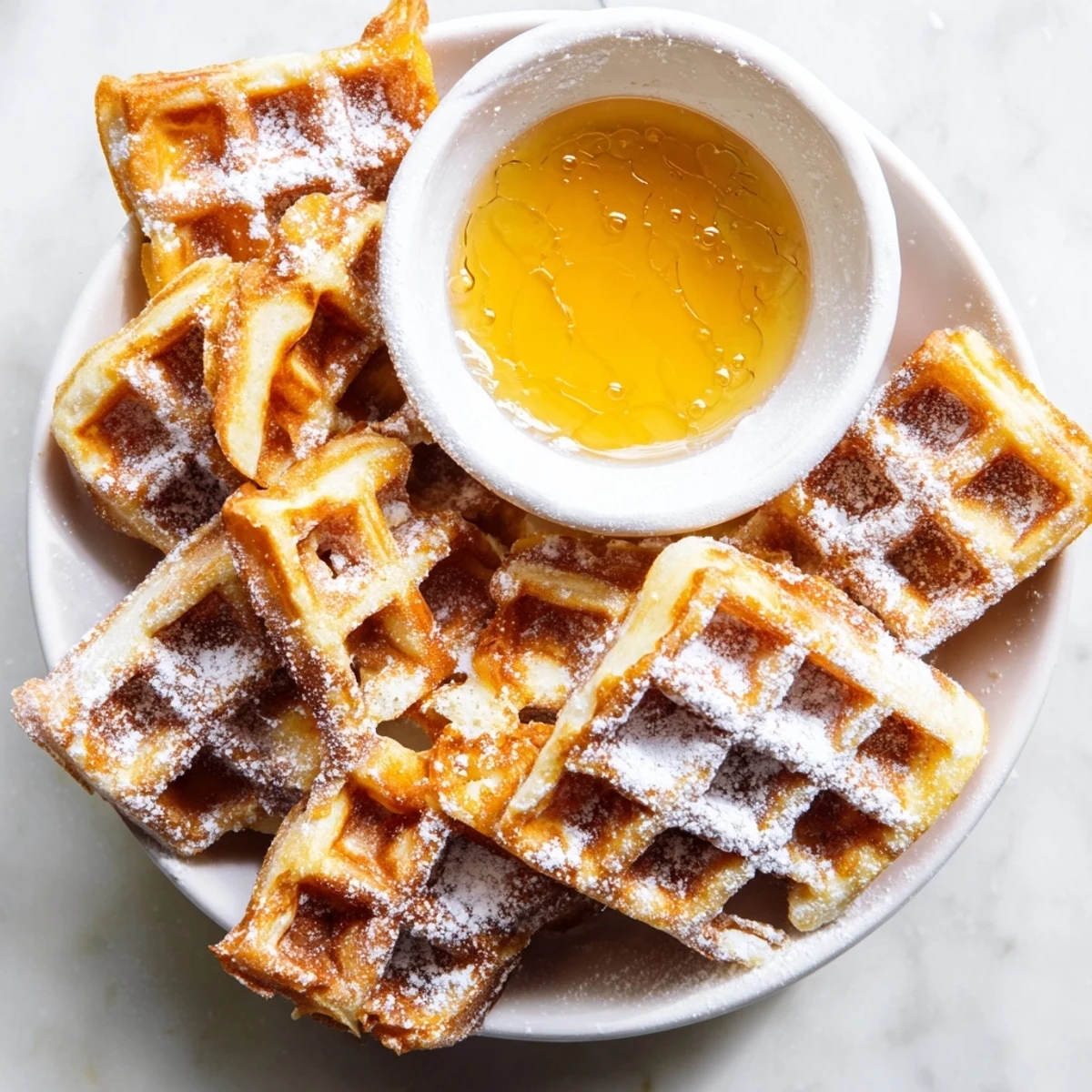 Waffle Quarters Syrup Dip