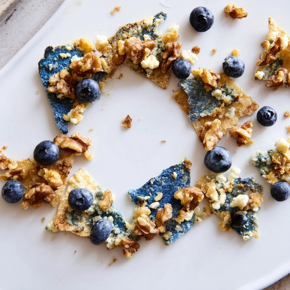 Appetizing photo of the Olympic Rings appetizer, a visually stunning vegetarian food presentation for guests.