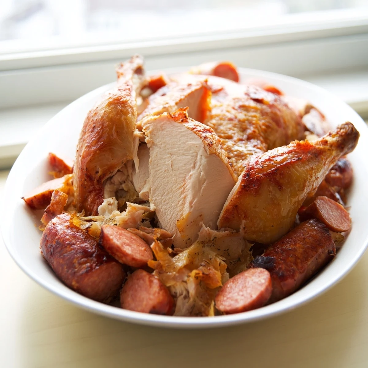 Golden brown Chicken and Sausage Bisquick Balls, perfect party appetizers fresh from the oven.