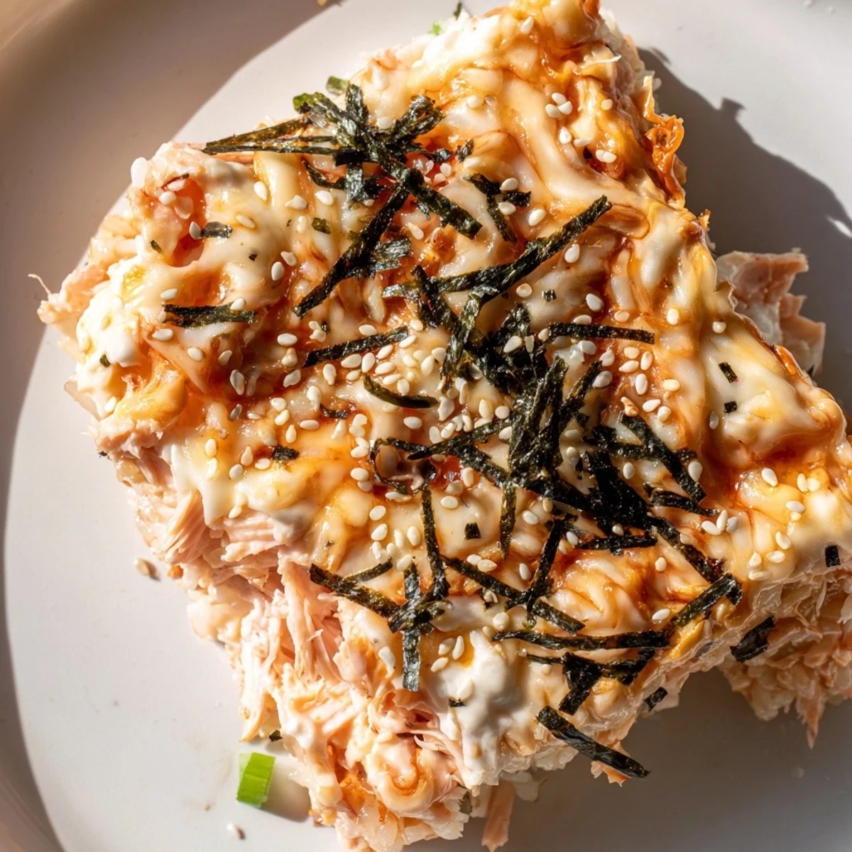 Creamy Salmon Sushi Bake
