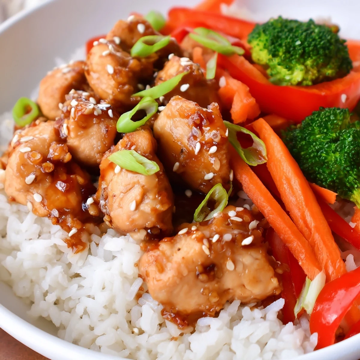 Perfect for meal prep, this flavorful Teriyaki Chicken Rice features tender chicken and colorful veggies.