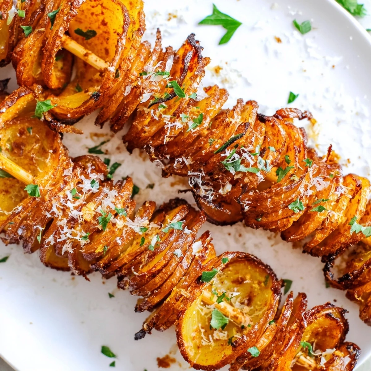 Golden and crispy Tornado Potatoes, seasoned and ready—a delicious party snack to share.