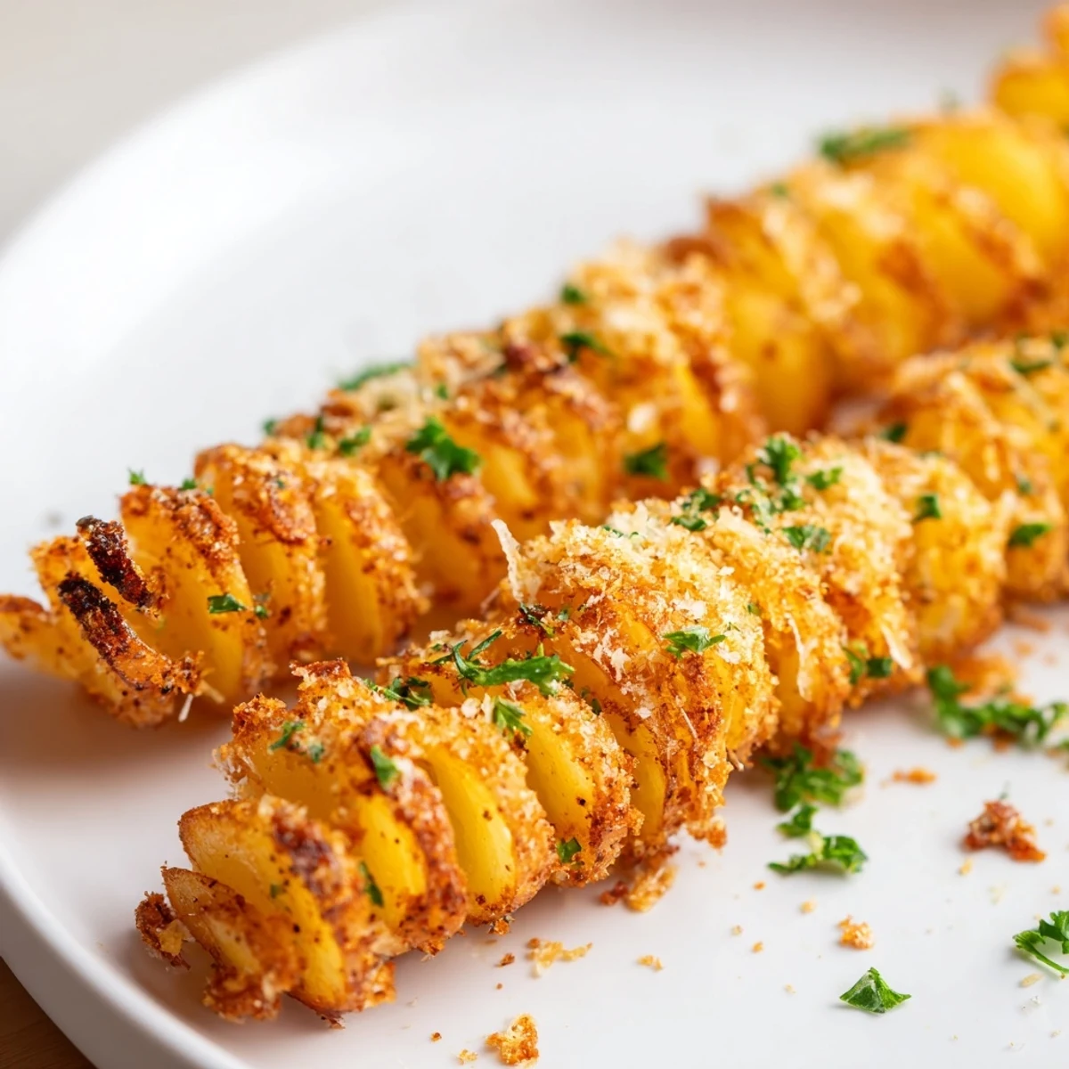 Enjoy perfectly spiralized Tornado Potatoes; a vegetarian snack with irresistible flavors.