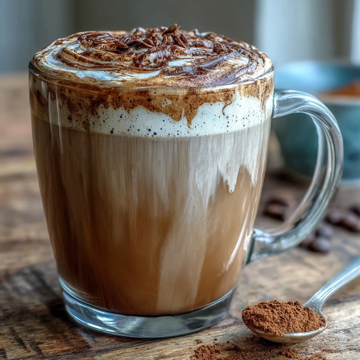 Steaming hojicha latte with roasted green tea aroma, served sweet and relaxing.