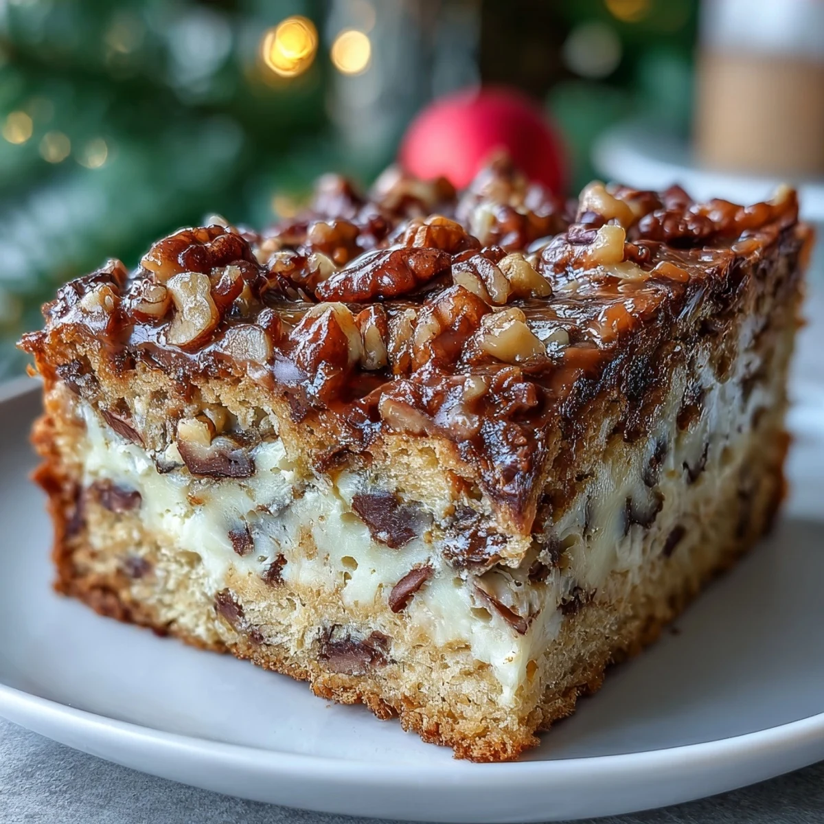 Freshly baked Christmas Toffee Crunch Cake layers cooling on a wire rack, showing golden edges and chopped pecans.