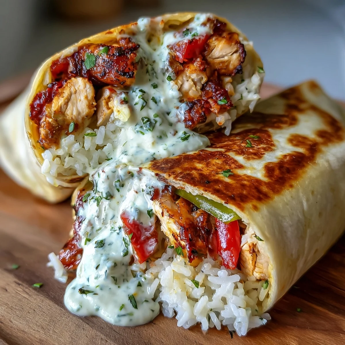 Flavorful Chicken Bell Pepper Ranch Burritos packed with juicy chicken, fresh bell peppers, and zesty ranch dressing for a Tex-Mex twist.