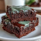 Shamrock Brownies with Green Icing
