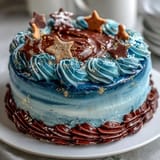 Graduation Cake Dark Blue Gold