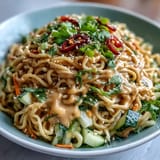 Cold Sesame Noodle Bowl Cucumber