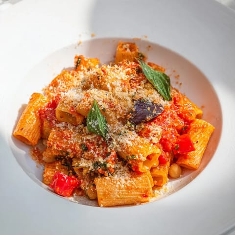 Spicy Arrabbiata Chickpea Pasta