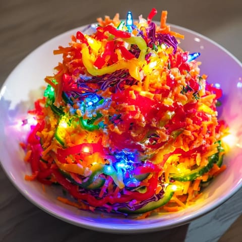 Rainbow Veggie Christmas Lights
