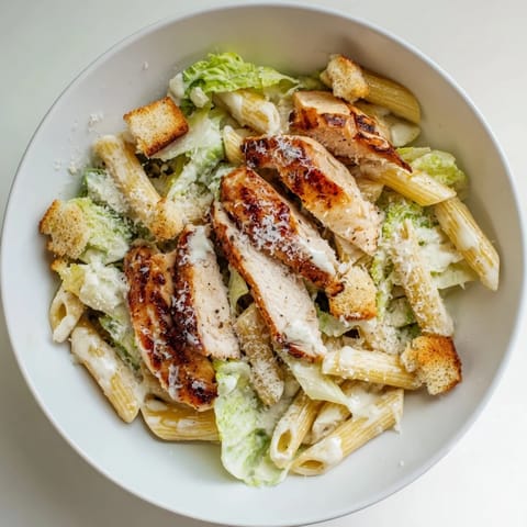 Chicken Caesar Pasta Pomegranate