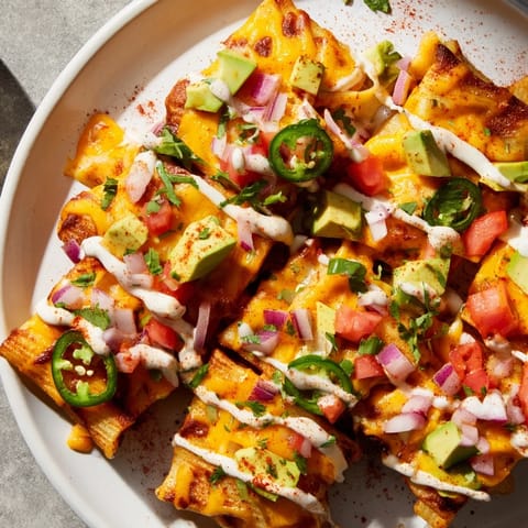 Pasta Chips Nachos Delight