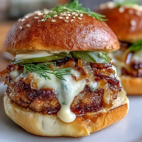 Twelve fully assembled Touchdown Brat Sliders on a wooden board, ready to serve for game day parties.