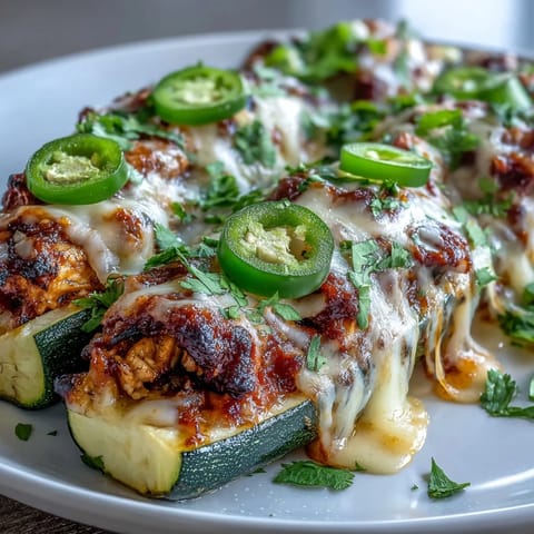 Keto Chicken Zucchini Boats