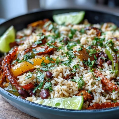 One-Pan Vegan Fajita Rice