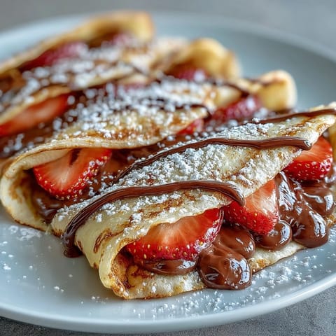Galentines Strawberry Crêpes Nutella