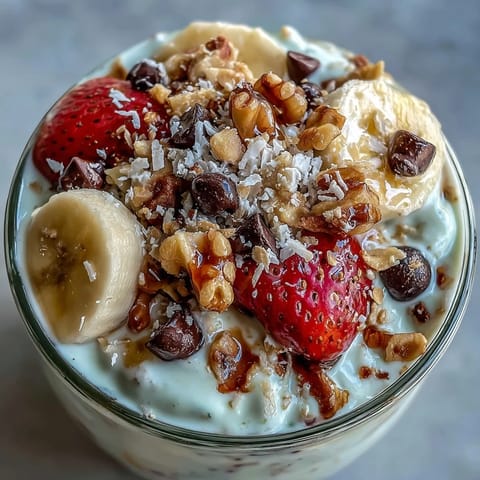 Fluffy Yogurt Banana Split