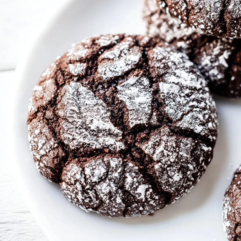 These homemade Simple Chocolate Crinkle Cookies have a tempting look, perfect for sharing and satisfying cravings everywhere.