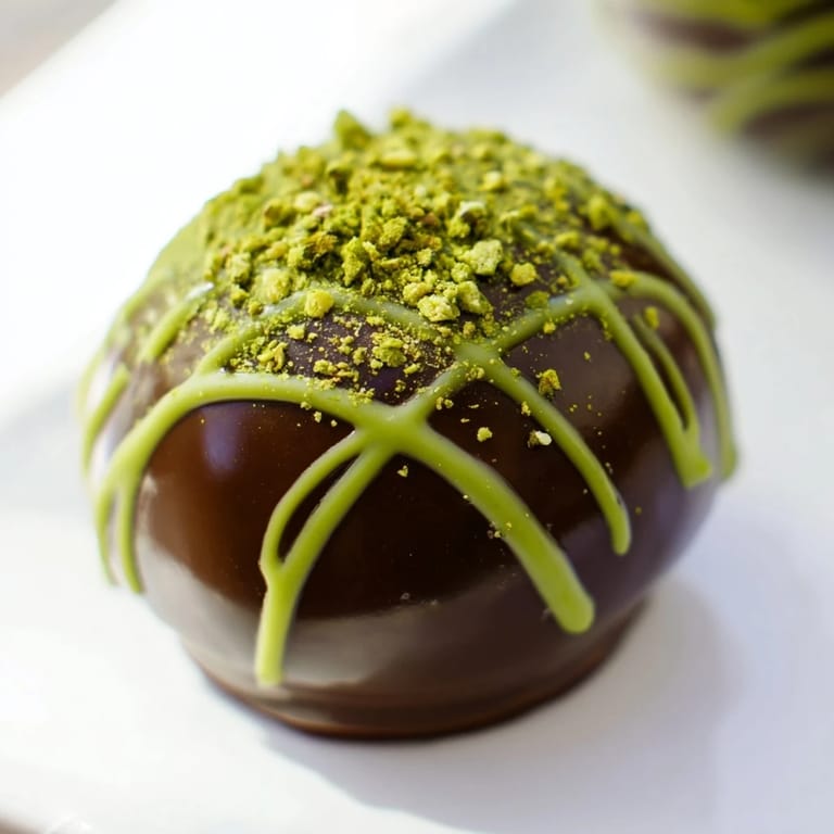 Velvety smooth, dark chocolate ganache becomes delicious Matcha Dark Chocolate Peppermint Truffles, a dessert dream.