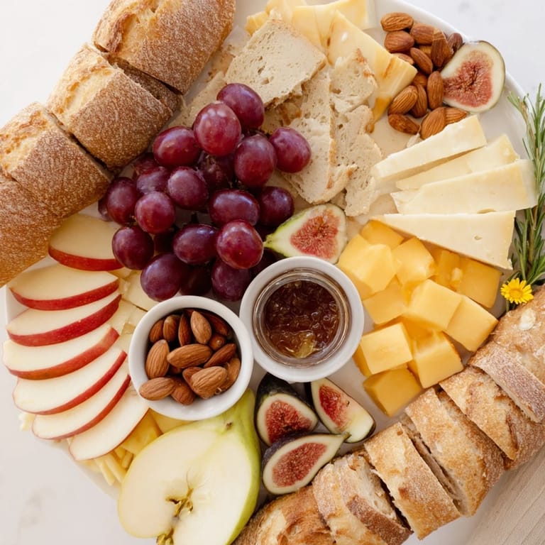 A delicious golden wheat bundle board, showcasing an array of fresh ingredients for a beautiful appetizer.