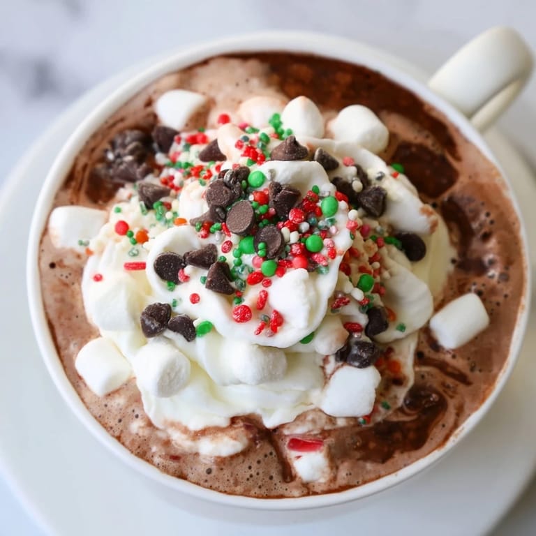 Warm Reindeer Hot Cocoa Bar, inviting guests to customize a rich, chocolatey holiday drink.