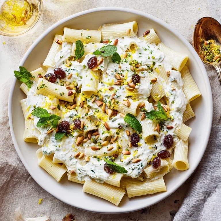 This photo depicts a delicious bowl of Pasta with Roasted Grapes, ready to serve and enjoy.