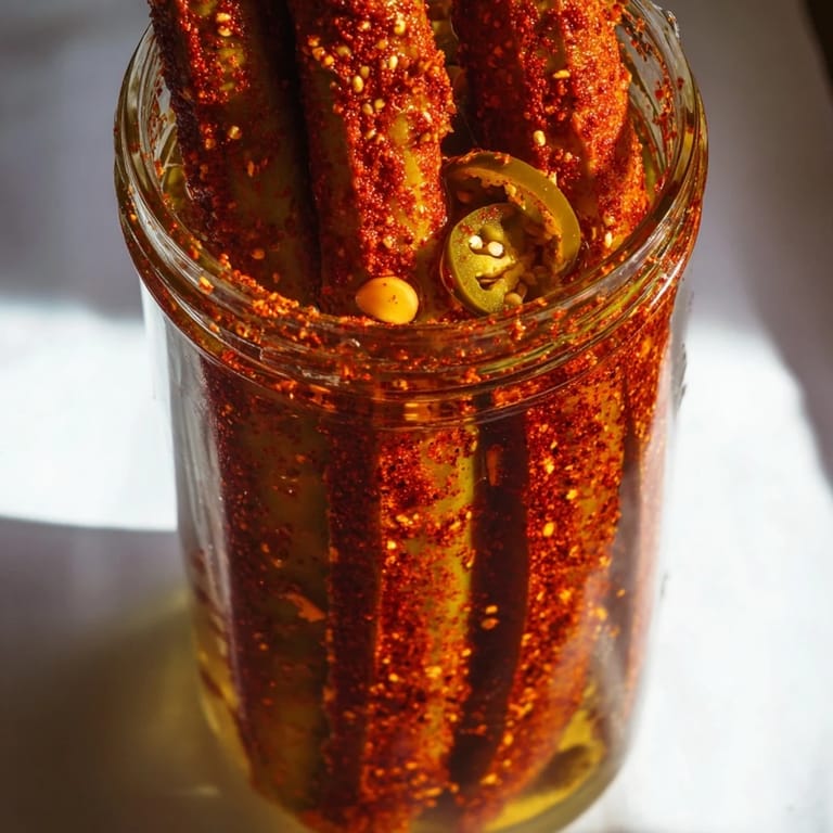 Taco Pickles served chilled in a bowl, perfect for adding a spicy crunch to party snacks.