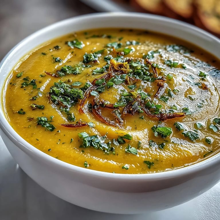Served hot in a rustic bowl, this comforting butternut squash broccoli cheddar soup pairs perfectly with crusty bread.
