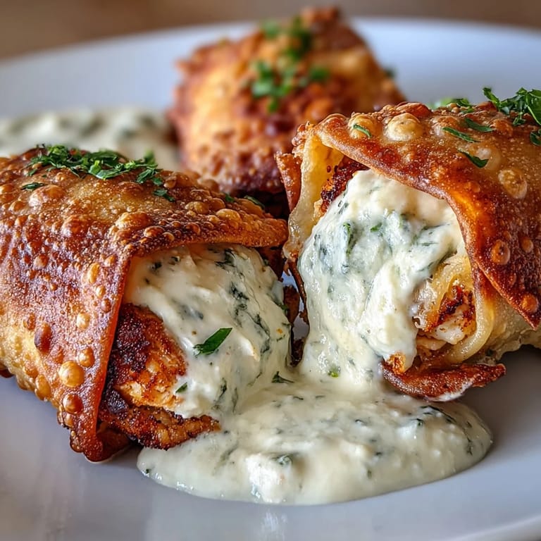 Mini Chicken Chimis topped with jalapeño cream cheese and green onions, arranged with lime wedges for a fresh garnish.