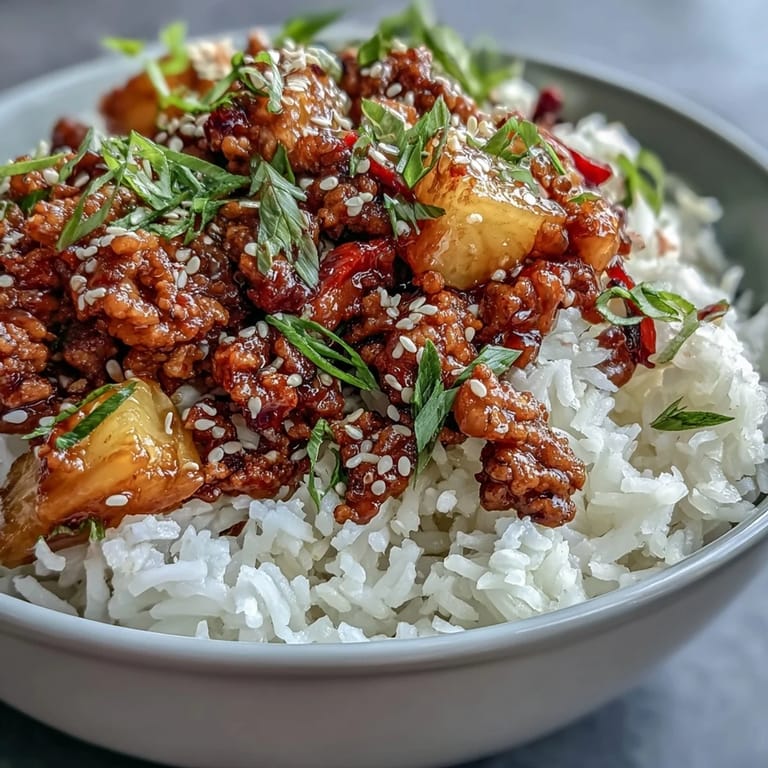 Sizzling Sweet-and-Sour Turkey Rice Skillet with ground turkey, crisp vegetables, and a sweet glaze served in a black skillet.
