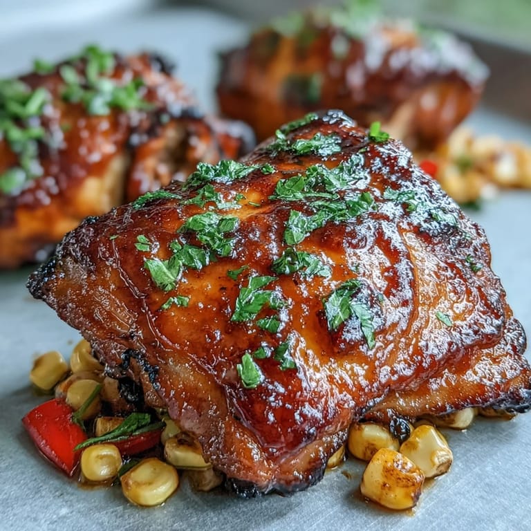 Sheet Pan BBQ Chicken with Corn on the Cob and Peppers: Family-friendly one-pan meal featuring smoky BBQ chicken, buttery corn on the cob, and vibrant peppers roasted until tender and slightly charred.