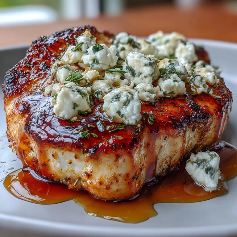 Juicy chicken breasts seared to perfection and finished with creamy feta cheese and a drizzle of hot honey glaze.