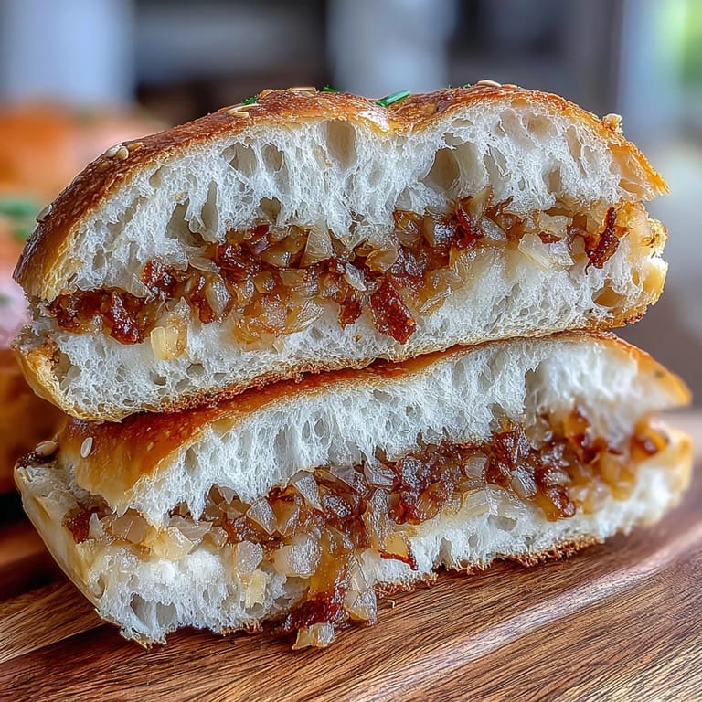 Golden-brown sourdough onion bagels with a crisp crust and savory onion flavor.