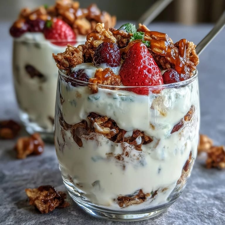 Vibrant Yogurt Parfait Bar with Fresh Berries, Granola, and Sweet Toppings