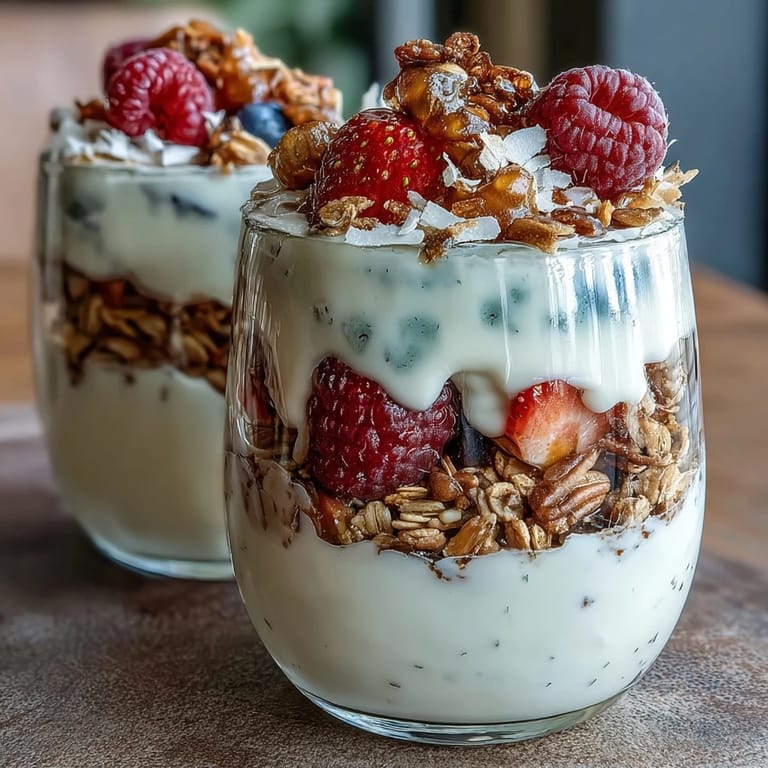 Build-Your-Own Yogurt Parfait Bar with Fresh Berries and Healthy Toppings