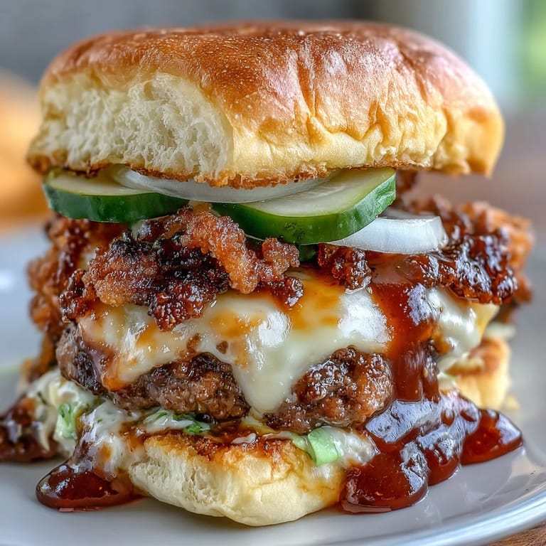 Memorial Day smash burger sliders stacked with shredded lettuce, red onion, and creamy secret sauce for a crowd-pleasing feast.