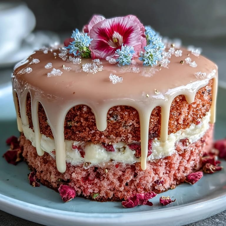 This beautiful Bridal Shower Rosé Velvet Cake is perfect for parties.