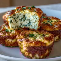 Fluffy Cottage Cheese Egg Bites baked to golden perfection, packed with protein and ready for a healthy breakfast.  