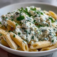 Creamy pea and ricotta pasta with mint, a vibrant spring dish tossed in garlicky olive oil and zesty lemon.
